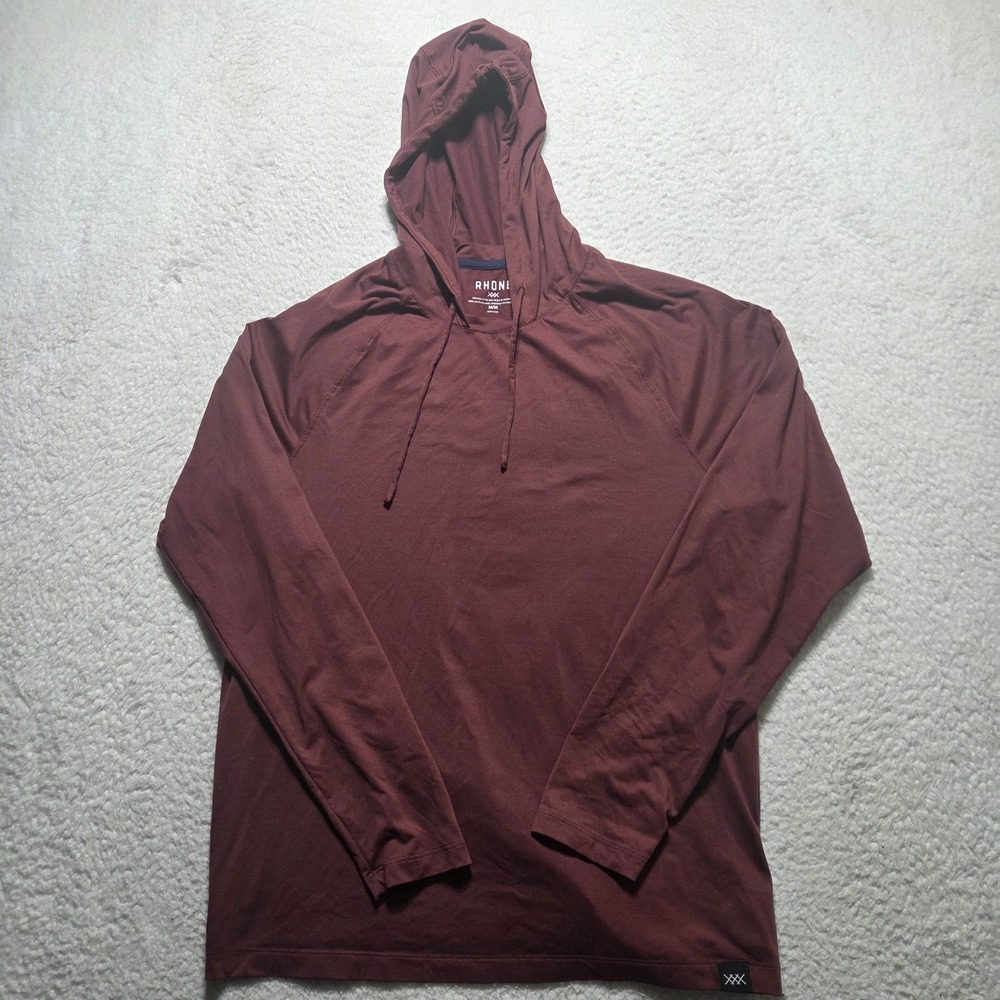 RHONE Lightweight Pullover Hoodie Men's Long Sleeve Drawstring Size Medium
